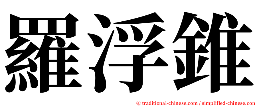 羅浮錐 serif font