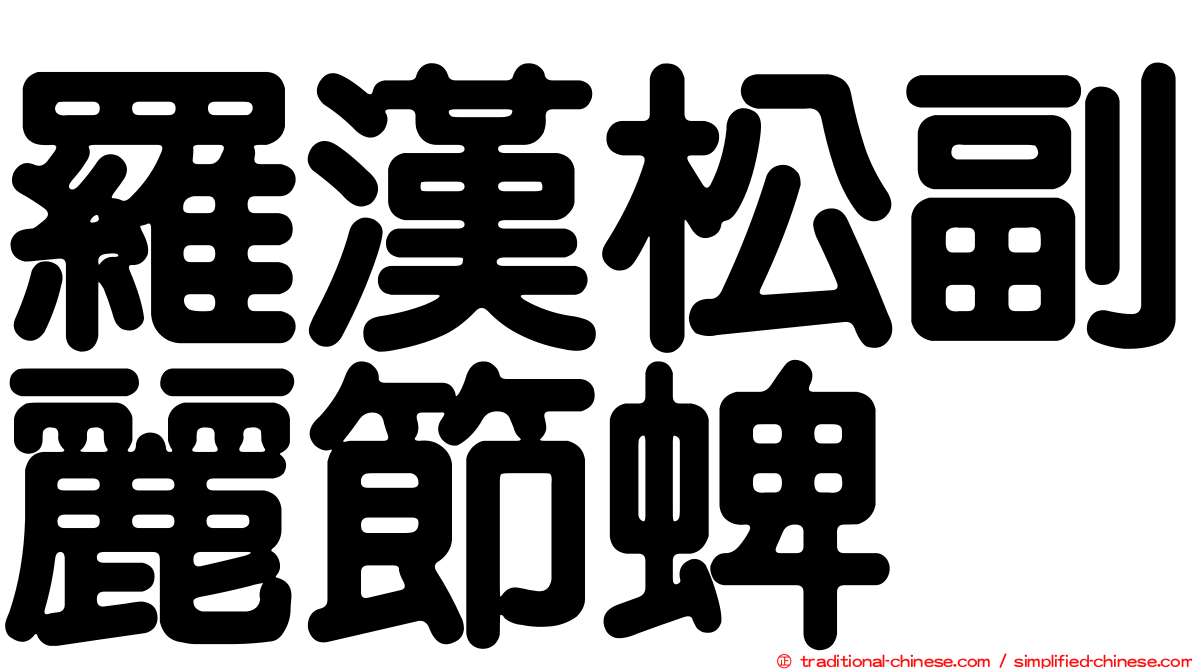 羅漢松副麗節蜱