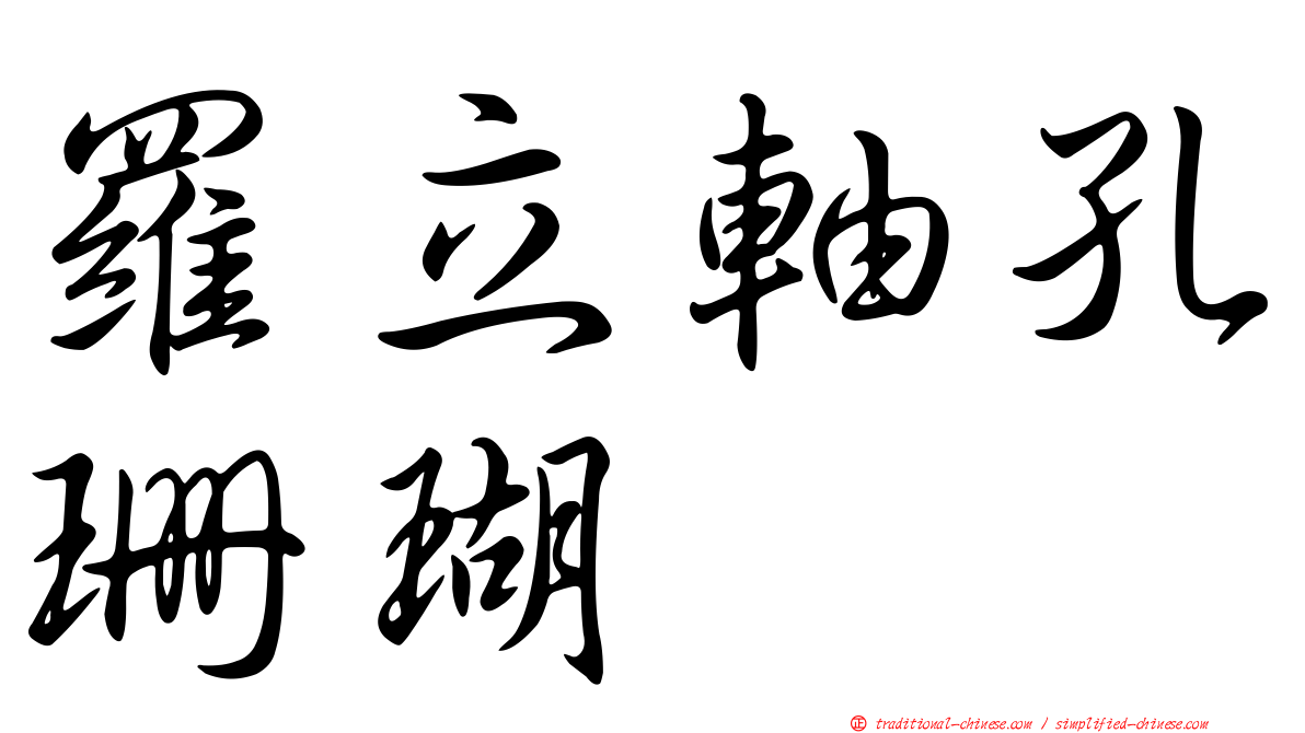 羅立軸孔珊瑚