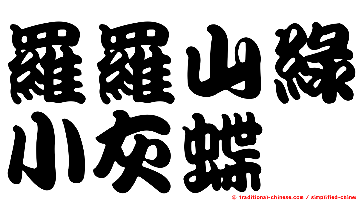 羅羅山綠小灰蝶