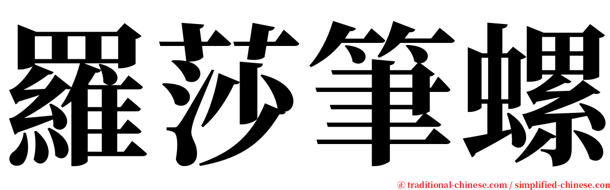 羅莎筆螺 serif font
