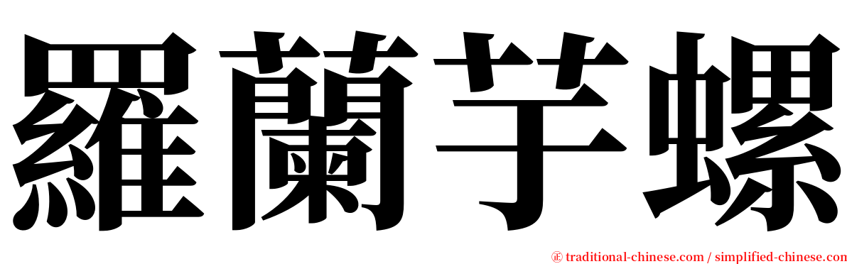 羅蘭芋螺 serif font