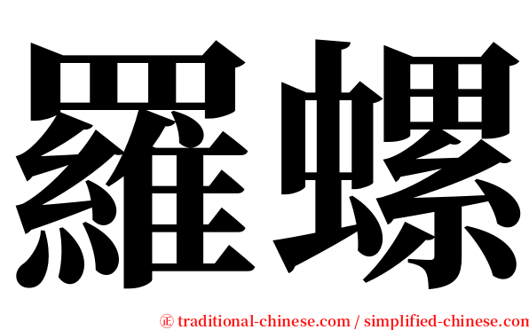羅螺 serif font