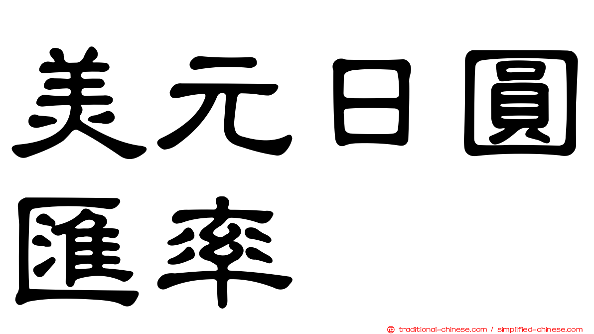 美元日圓匯率