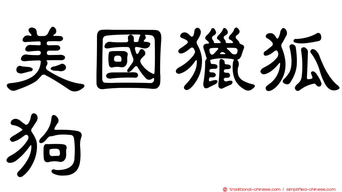 美國獵狐狗