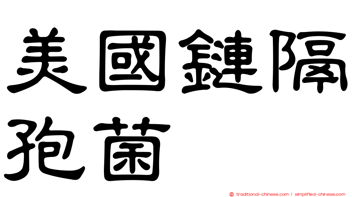 美國鏈隔孢菌