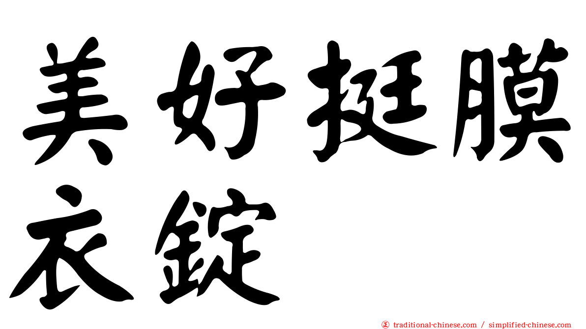 美好挺膜衣錠