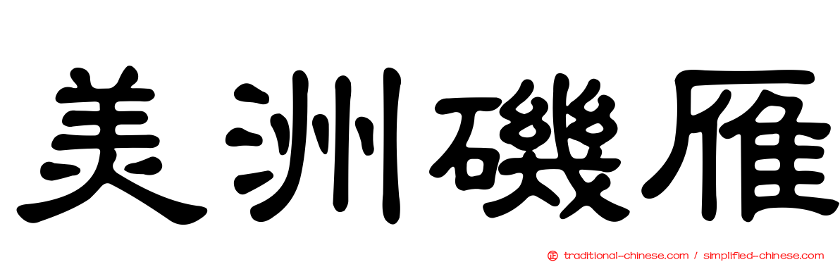 美洲磯雁