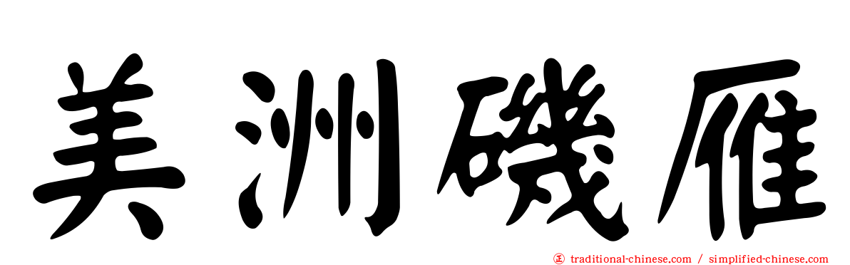 美洲磯雁