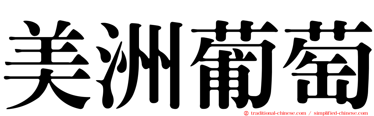 美洲葡萄