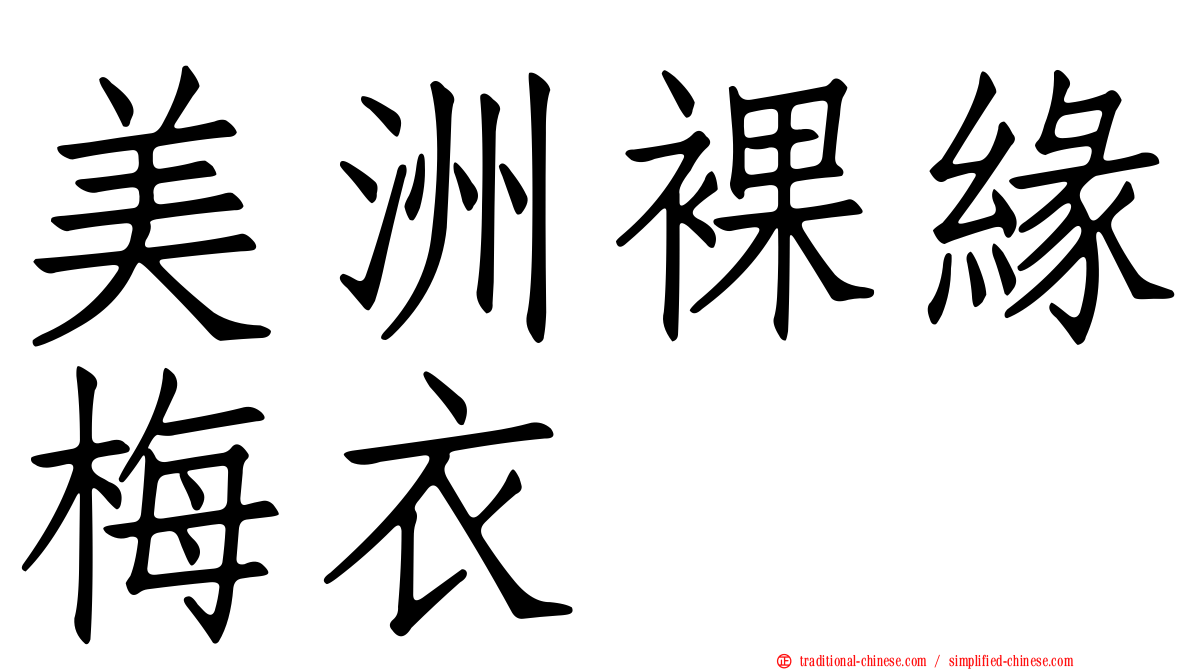 美洲裸緣梅衣