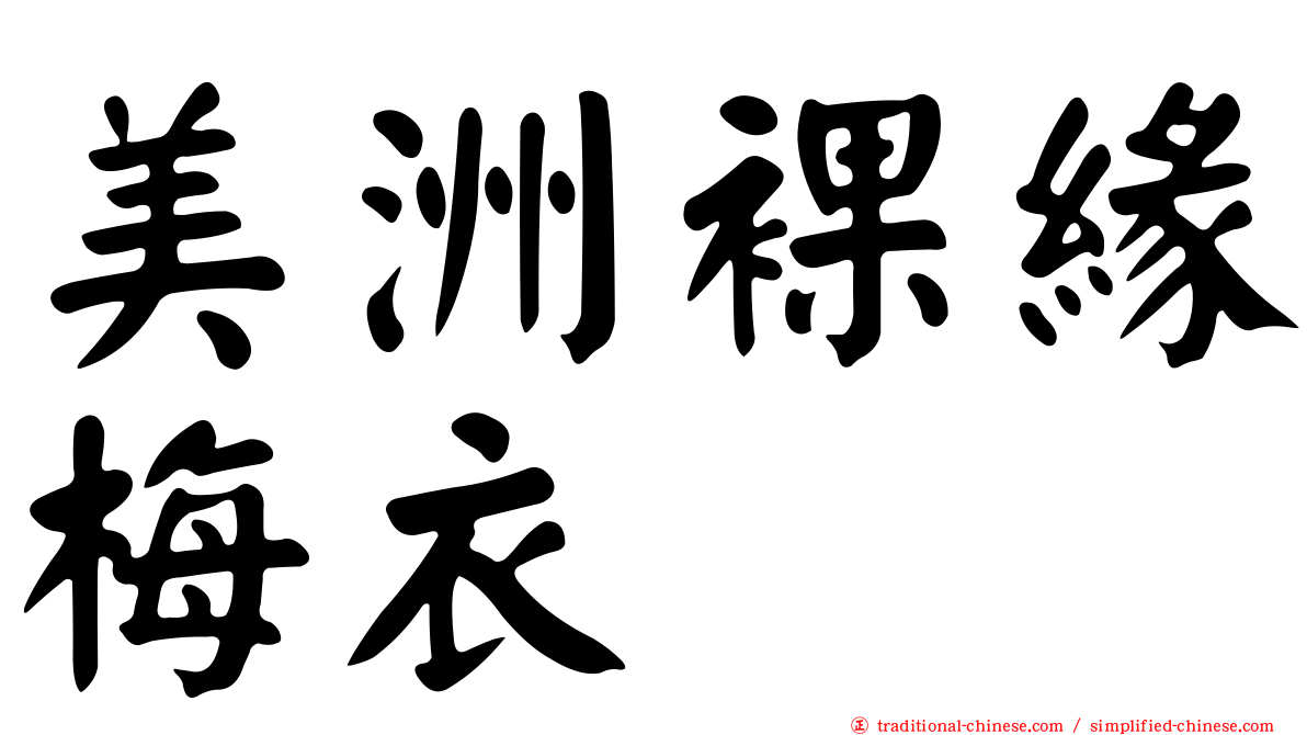 美洲裸緣梅衣