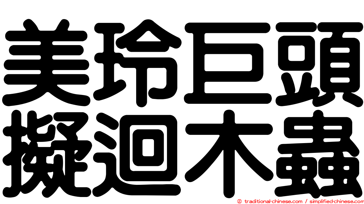 美玲巨頭擬迴木蟲