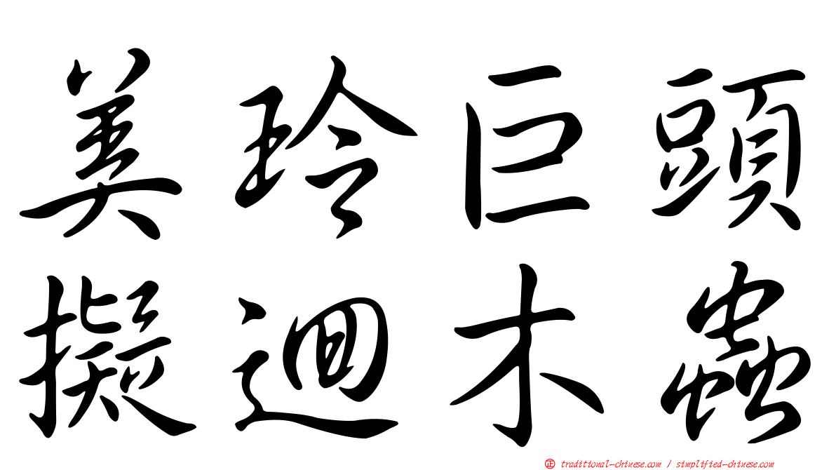 美玲巨頭擬迴木蟲