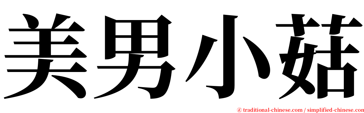 美男小菇 serif font