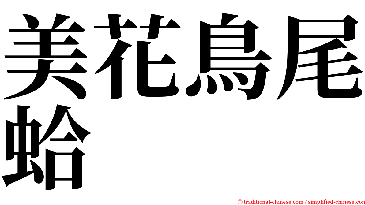 美花鳥尾蛤 serif font