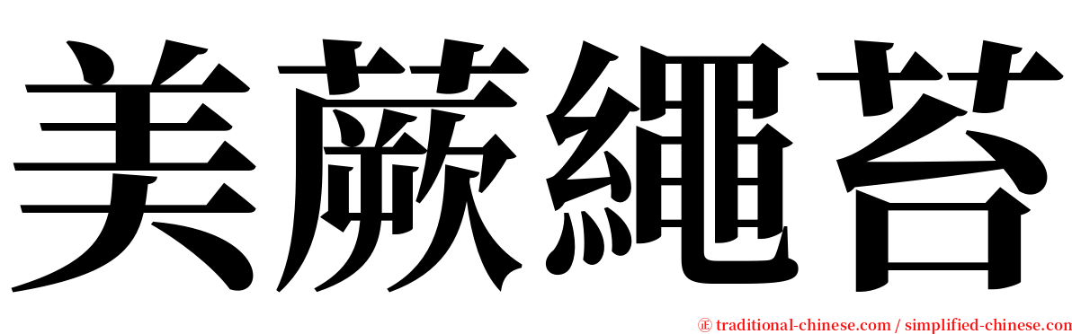美蕨繩苔 serif font