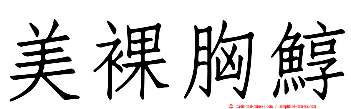 美裸胸鯙