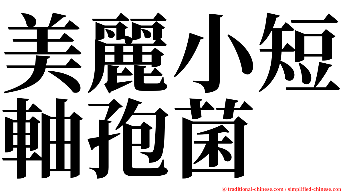美麗小短軸孢菌 serif font