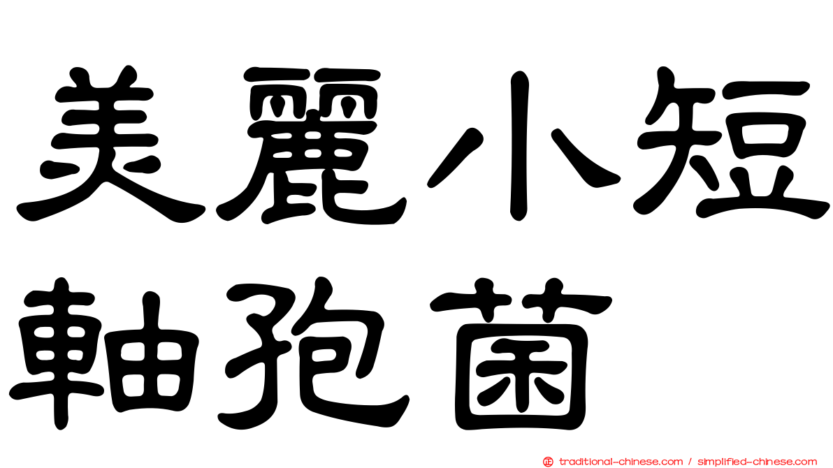 美麗小短軸孢菌
