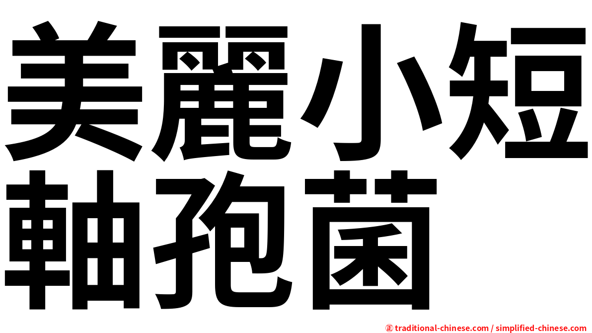 美麗小短軸孢菌