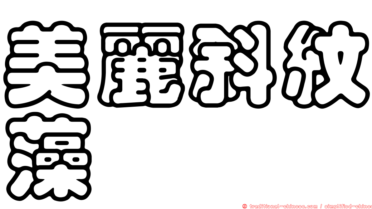 美麗斜紋藻