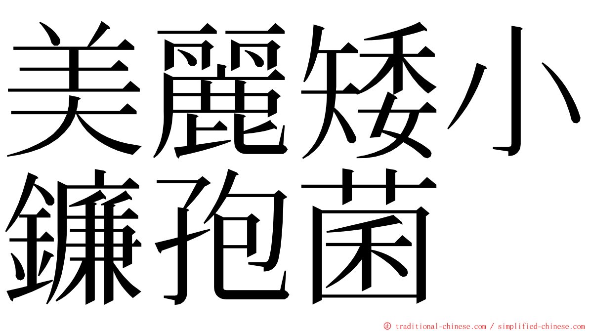 美麗矮小鐮孢菌 ming font