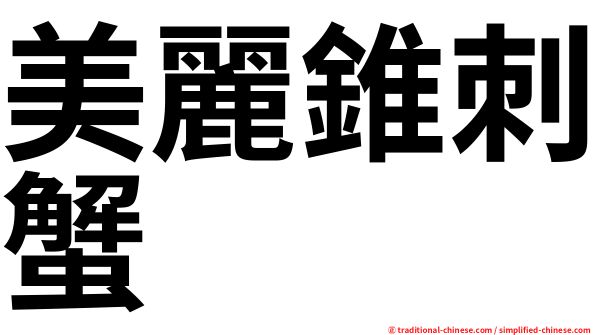 美麗錐刺蟹