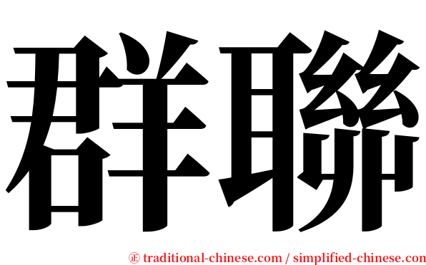 群聯 serif font