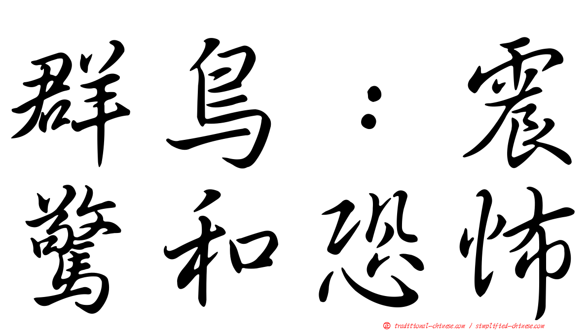 群鳥：震驚和恐怖