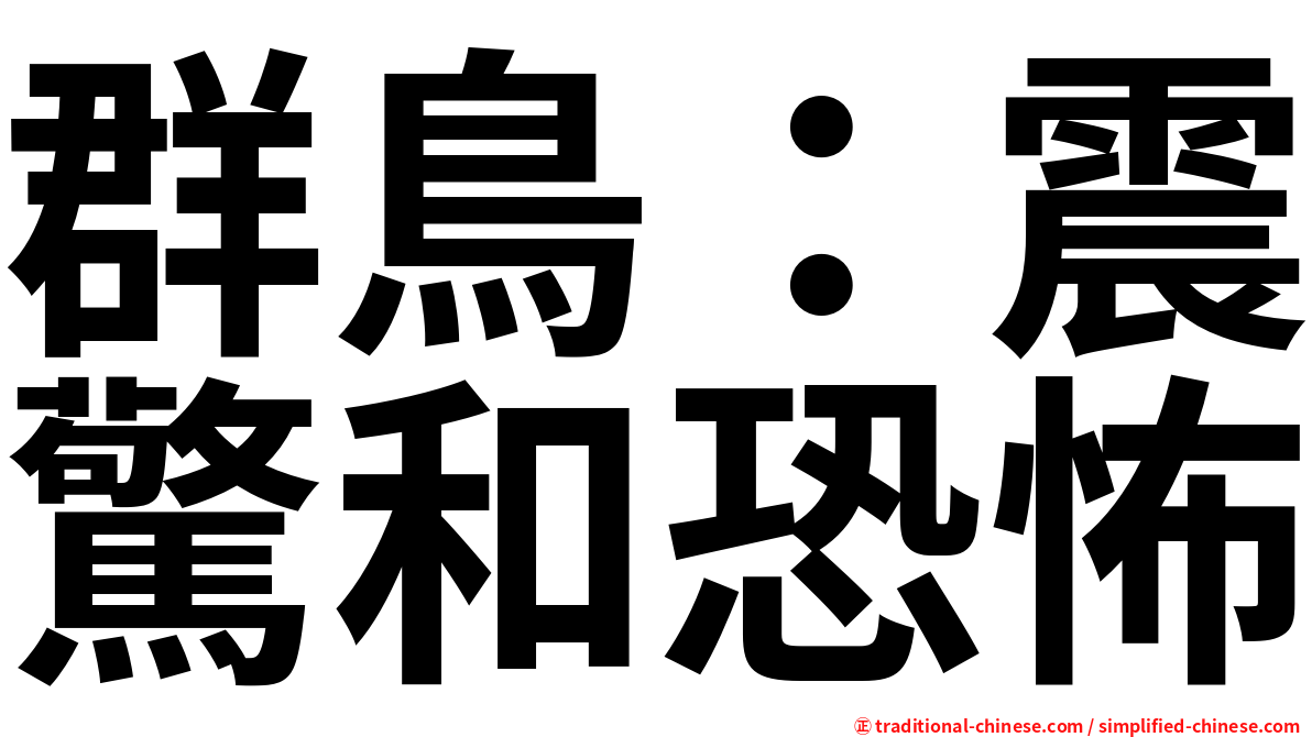 群鳥：震驚和恐怖