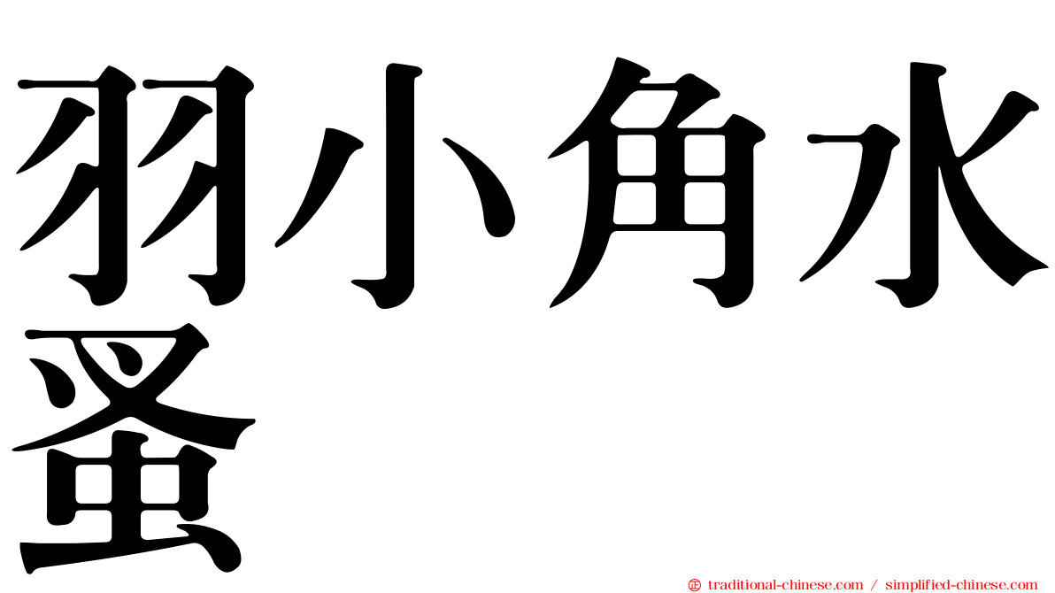 羽小角水蚤