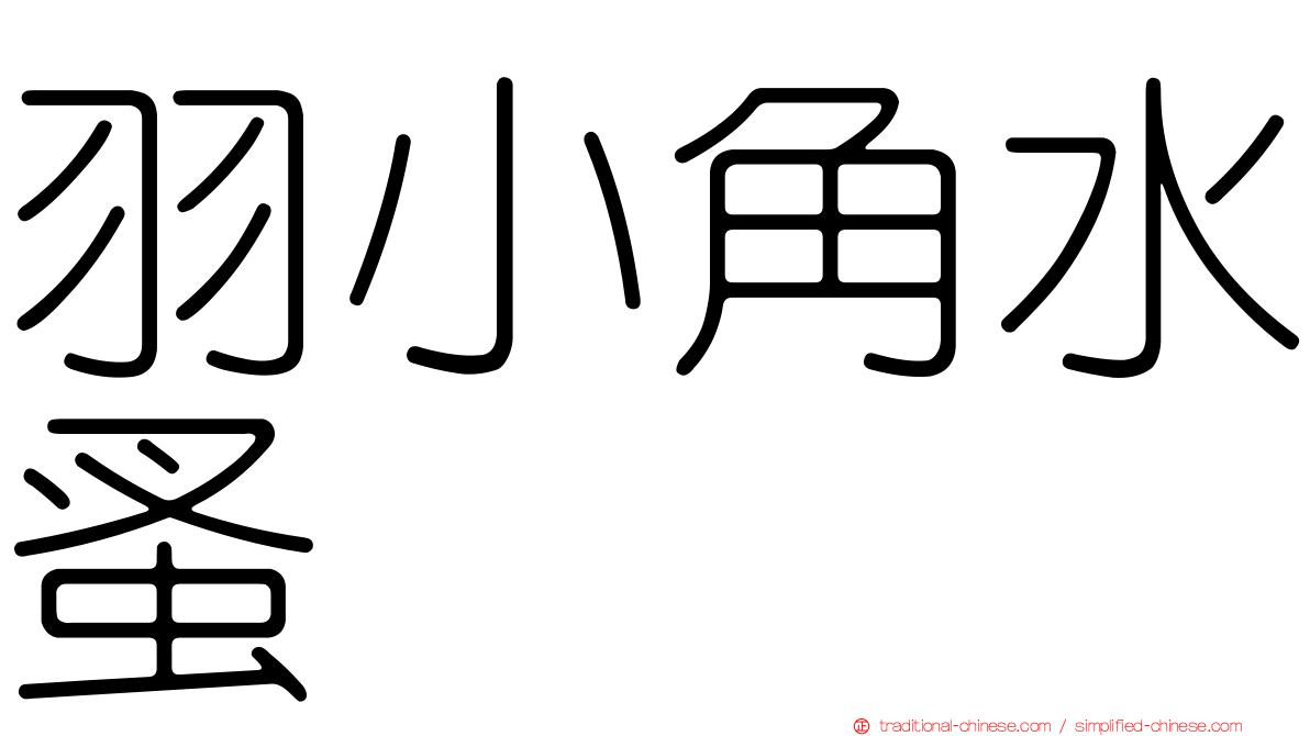 羽小角水蚤