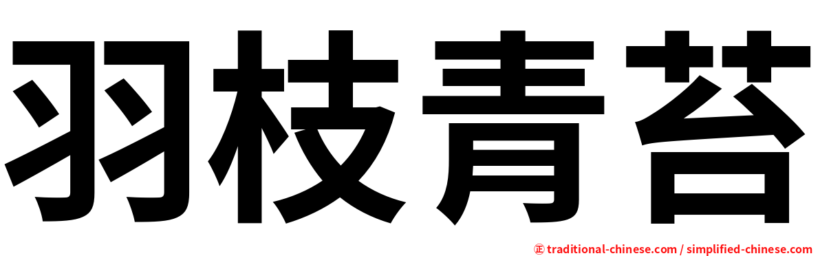 羽枝青苔