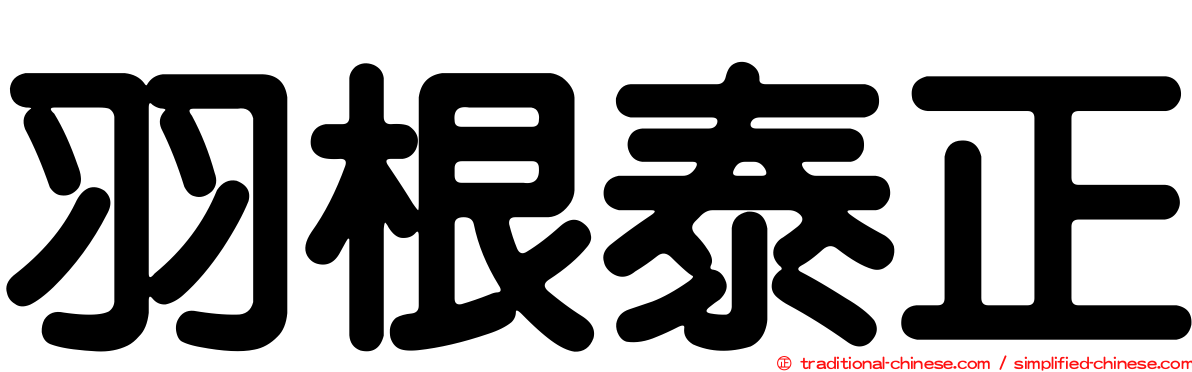 羽根泰正