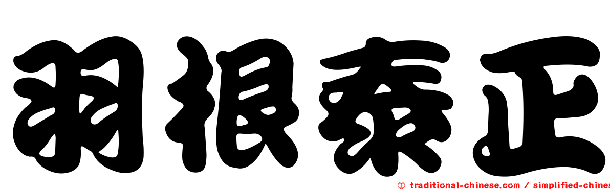 羽根泰正