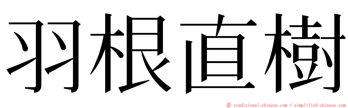 羽根直樹 ming font