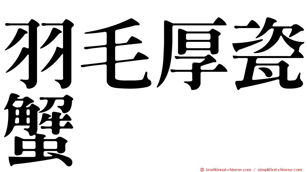 羽毛厚瓷蟹