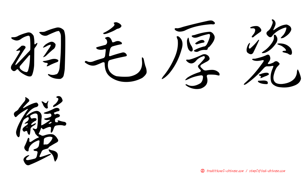 羽毛厚瓷蟹