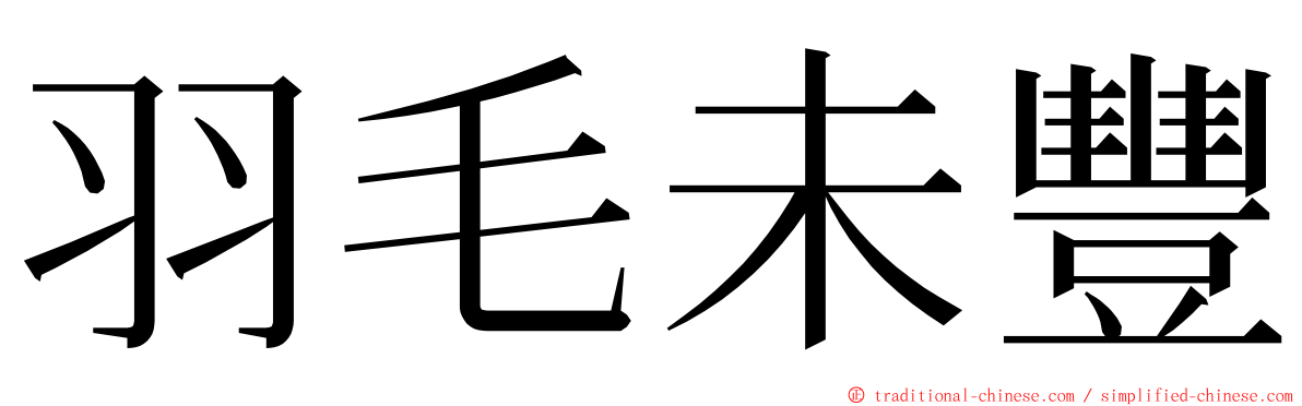 羽毛未豐 ming font