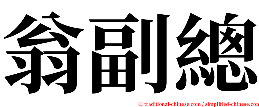 翁副總 serif font