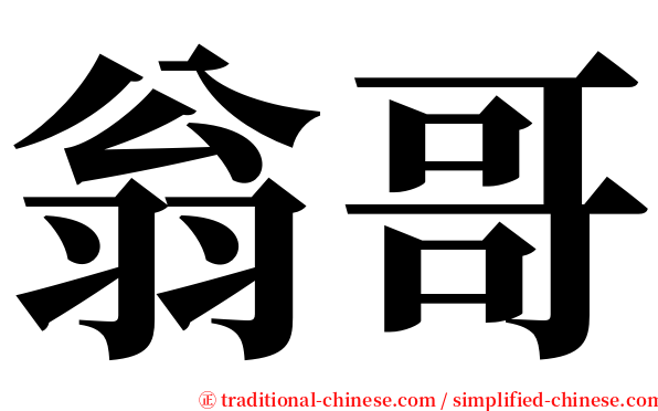 翁哥 serif font