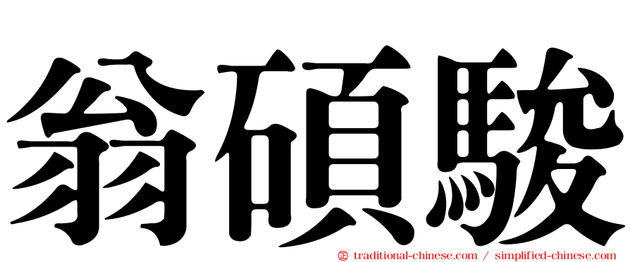 翁碩駿