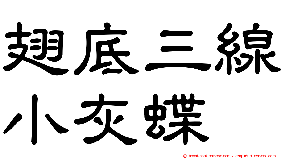 翅底三線小灰蝶