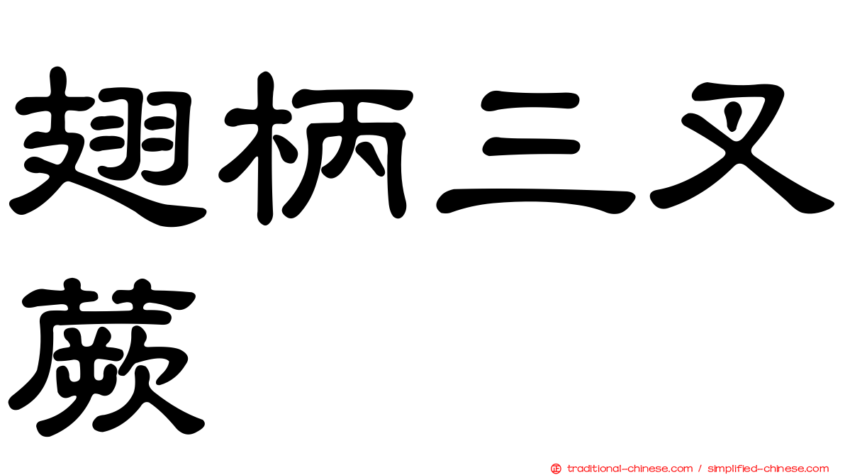翅柄三叉蕨
