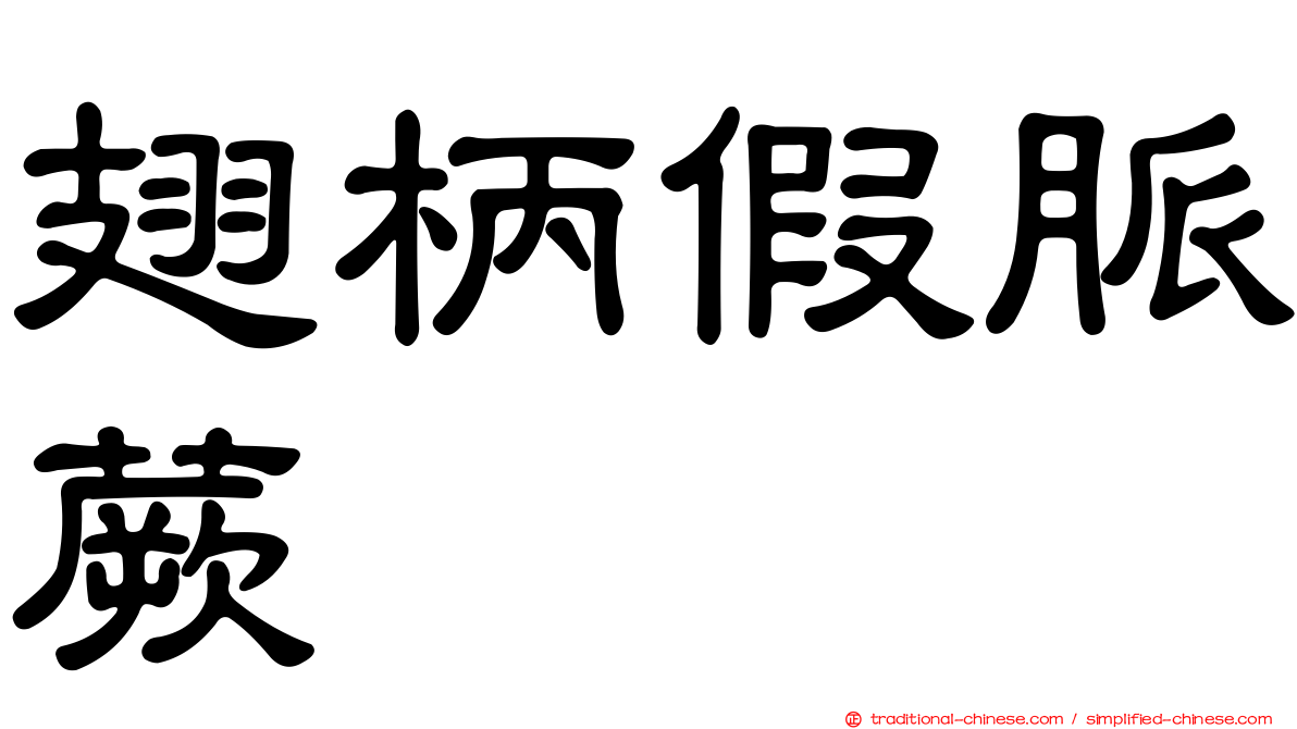 翅柄假脈蕨