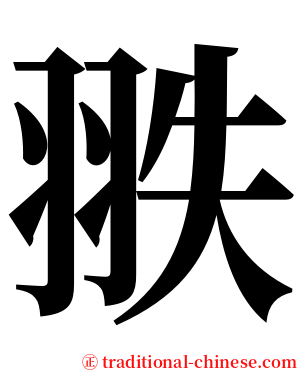 翐 serif font