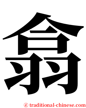 翕 serif font