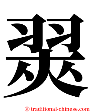 翜 serif font