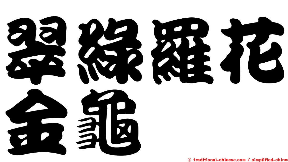 翠綠羅花金龜